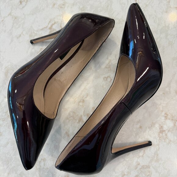 EUC White House Black Market Olivia Pump Burgundy Metallic (Size: 8) - Picture 1 of 3